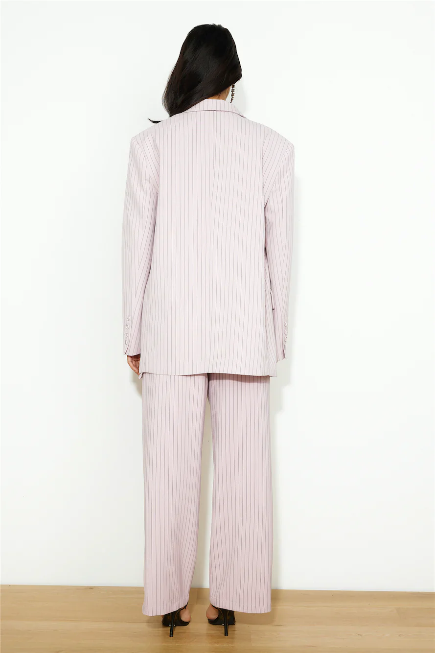LIONESS NYC Pant Pink Pinstripe