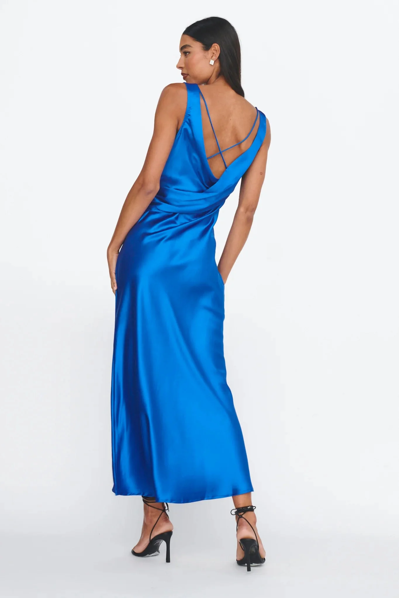 Jelena Draped Back Maxi Dress Sapphire