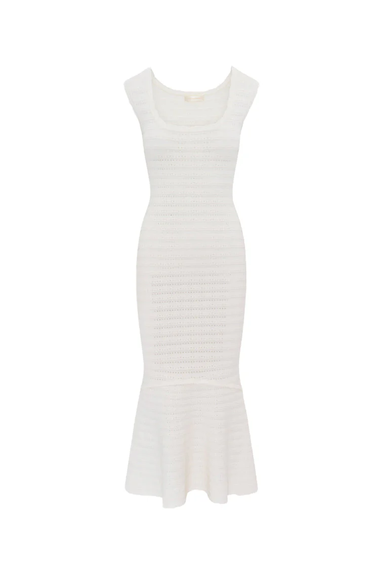 Leigh Pointelle Knit Midi Dress