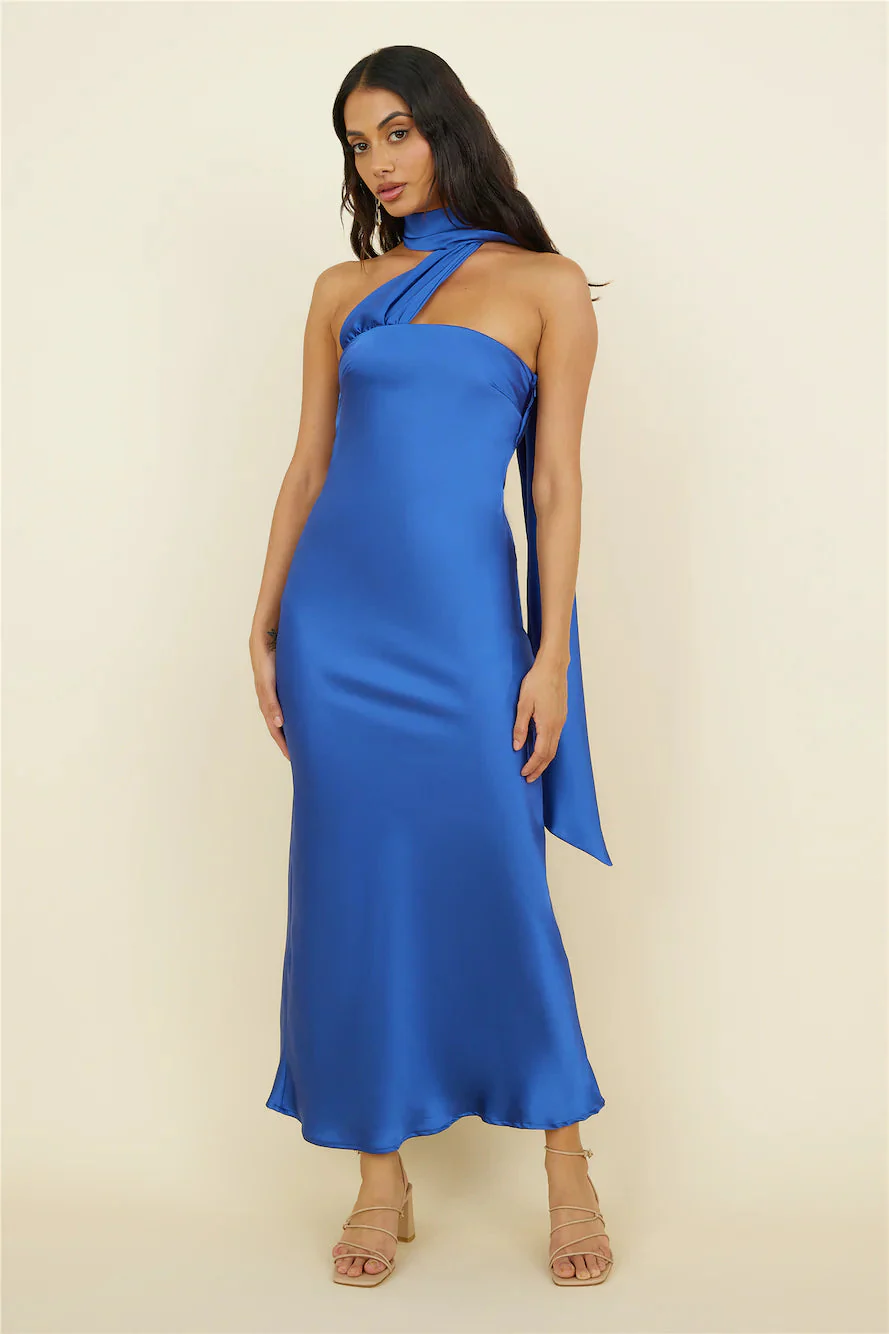 Over The Pond Maxi Dress Navy Blue