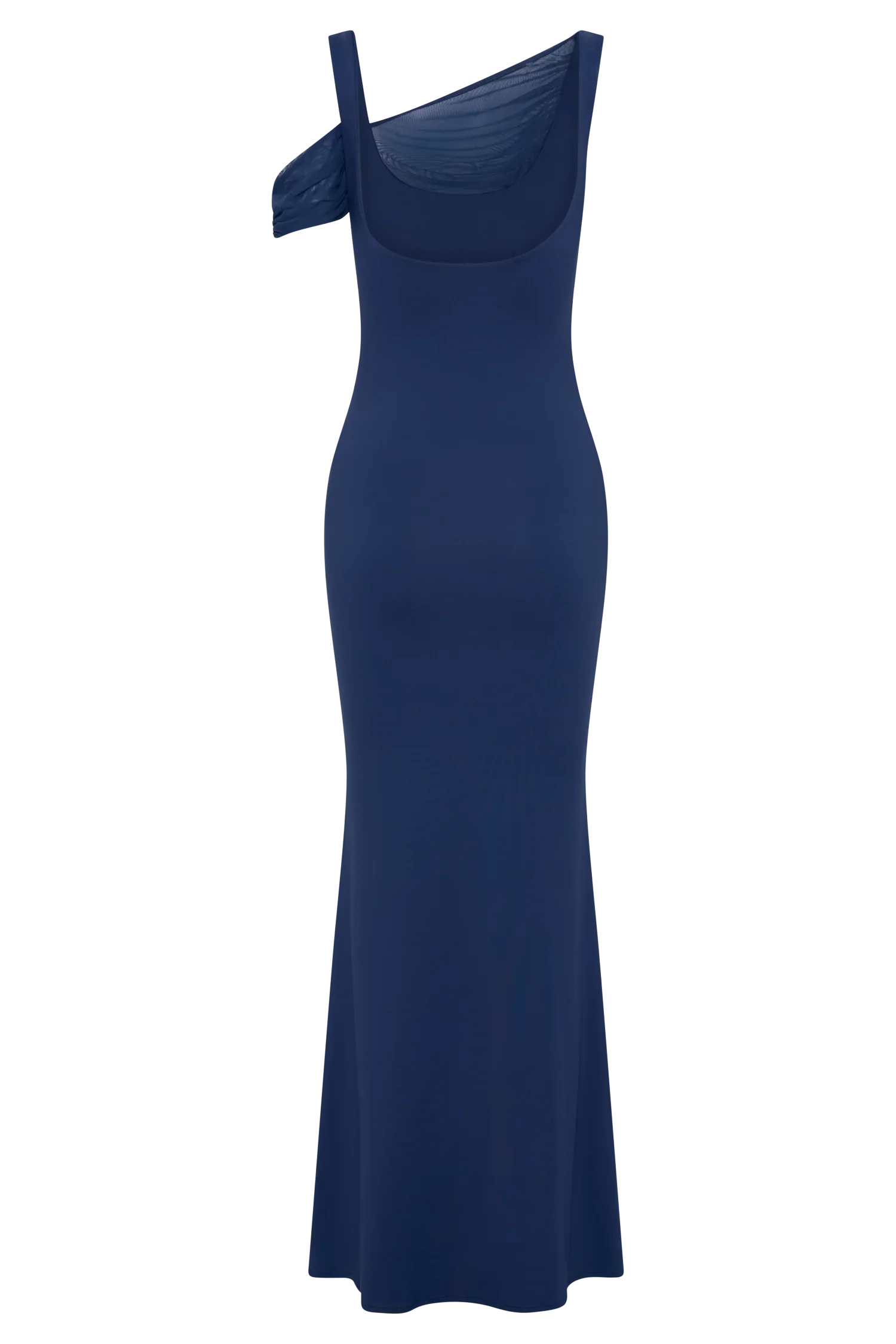 Janette Recycled Nylon And Mesh Sleeveless Maxi Dress - Navy