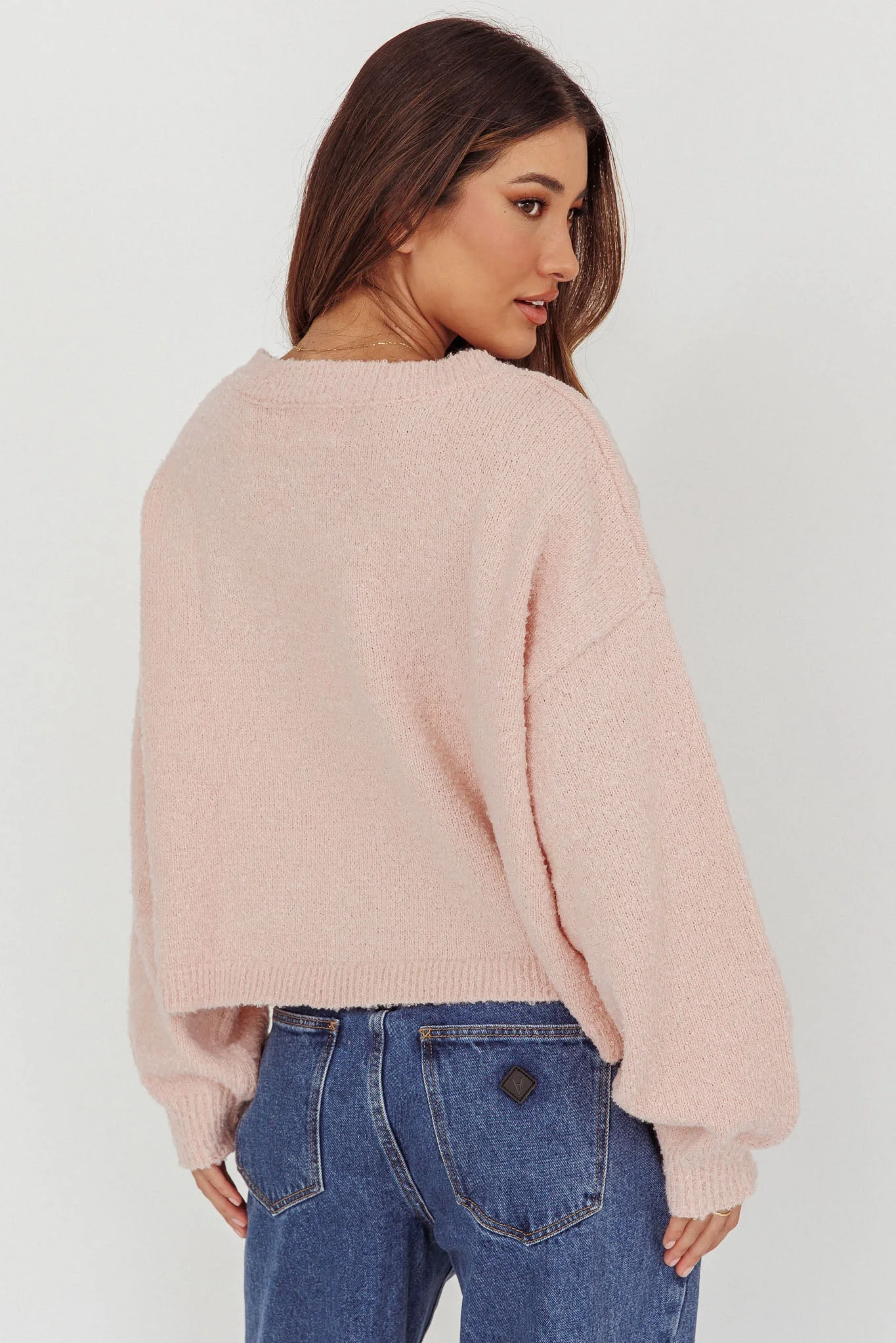 Taking Notes Button Front Cardigan Blush