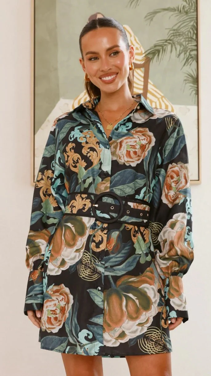 Annika Mini Dress - Noir