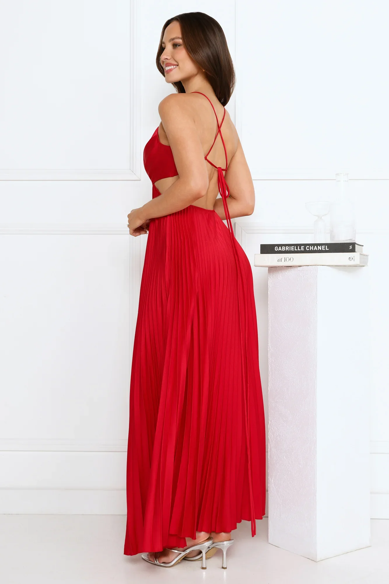 In My Prime Satin Maxi Dress Red