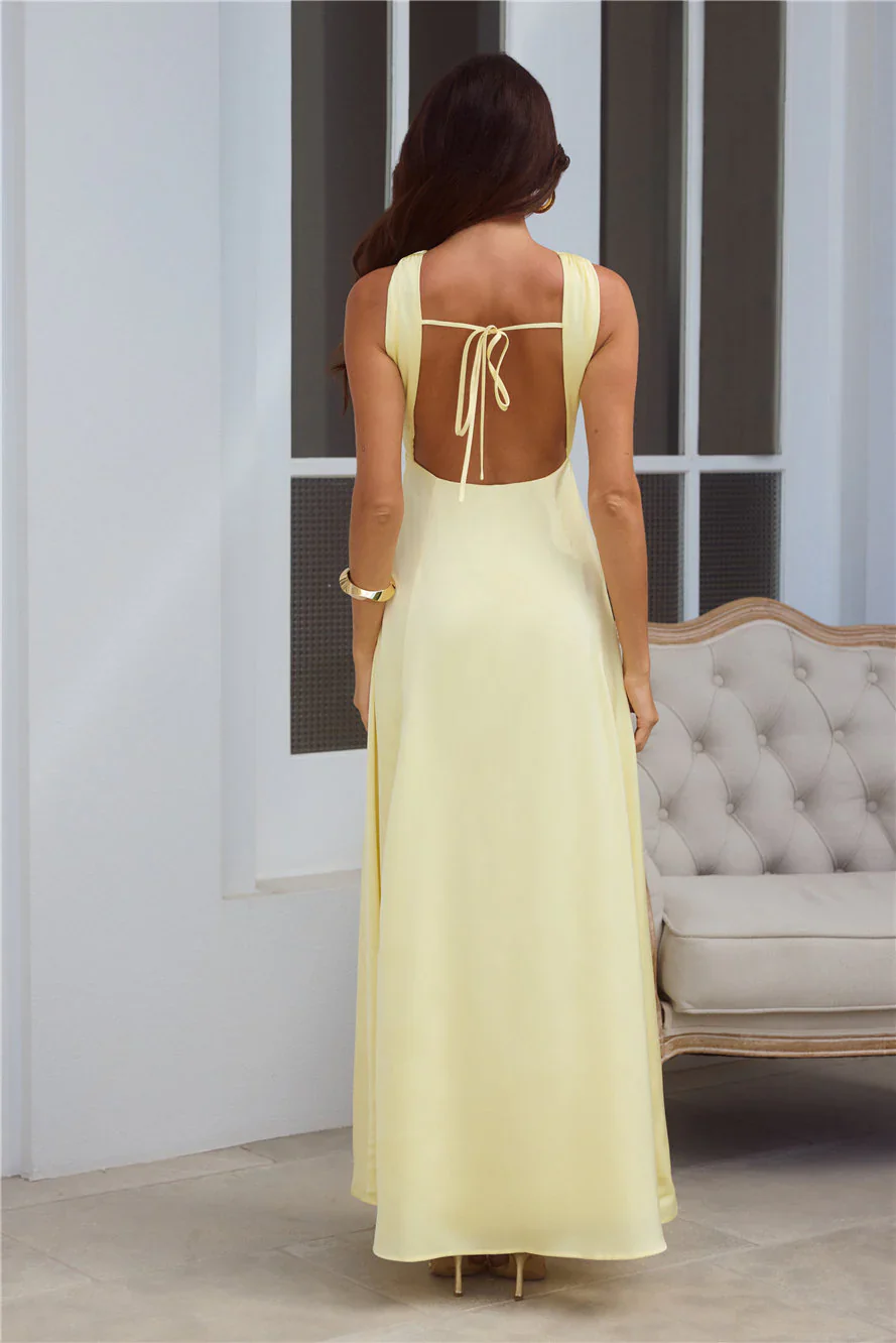 Lavish Lover Midi Dress Yellow