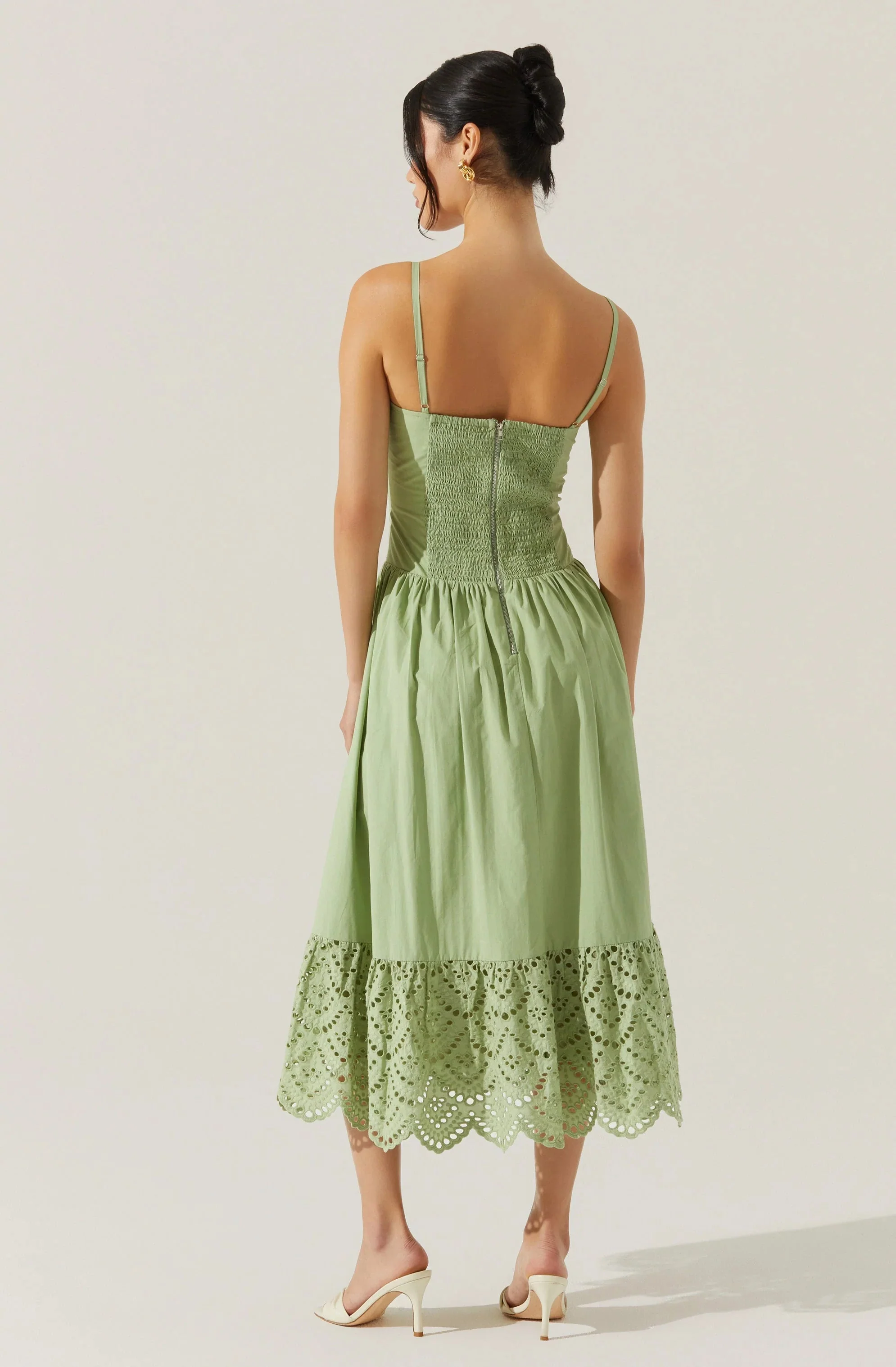 Nathalia Eyelet Midi Dress