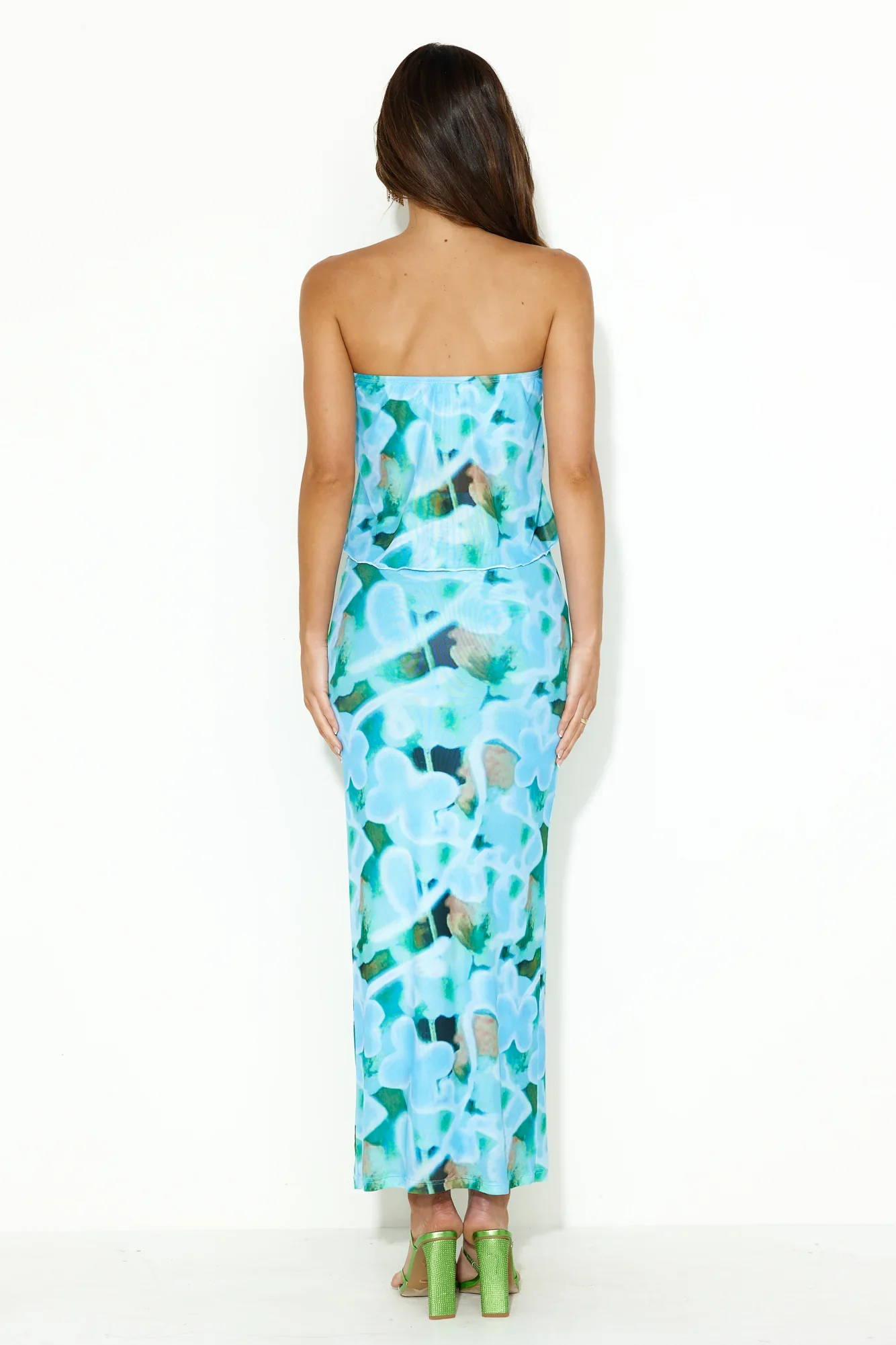 It's Always You Mesh Maxi Skirt Blue