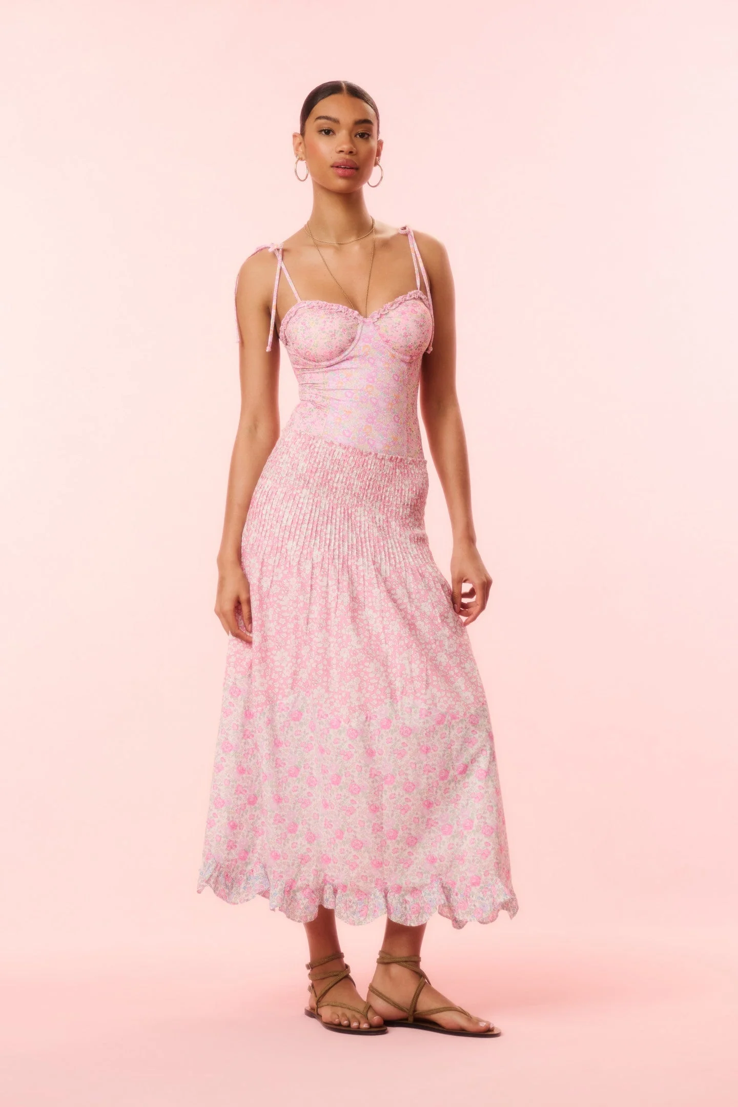 Tian Liberty Fabric Midi Skirt