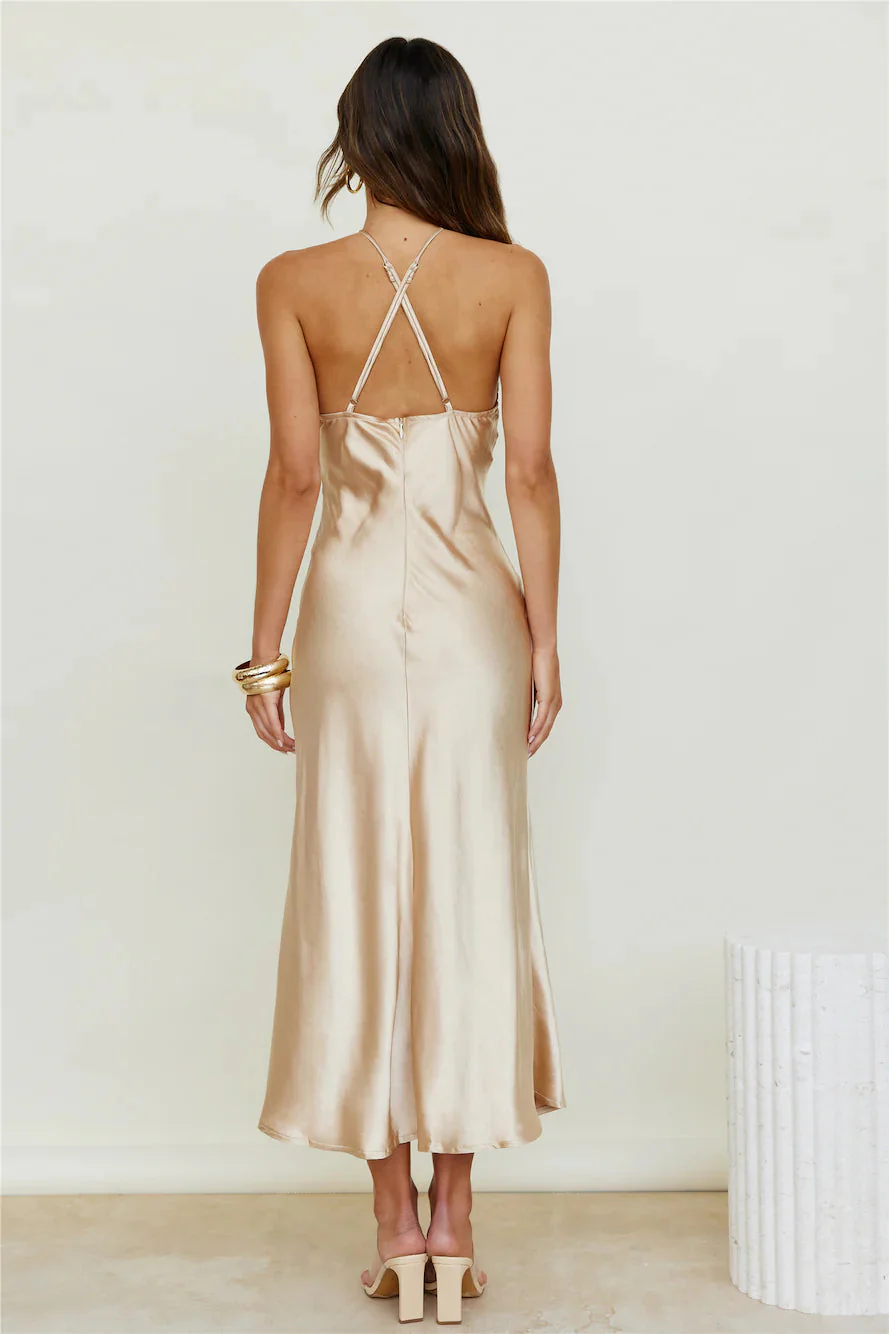 Desert Plains Maxi Dress Champagne