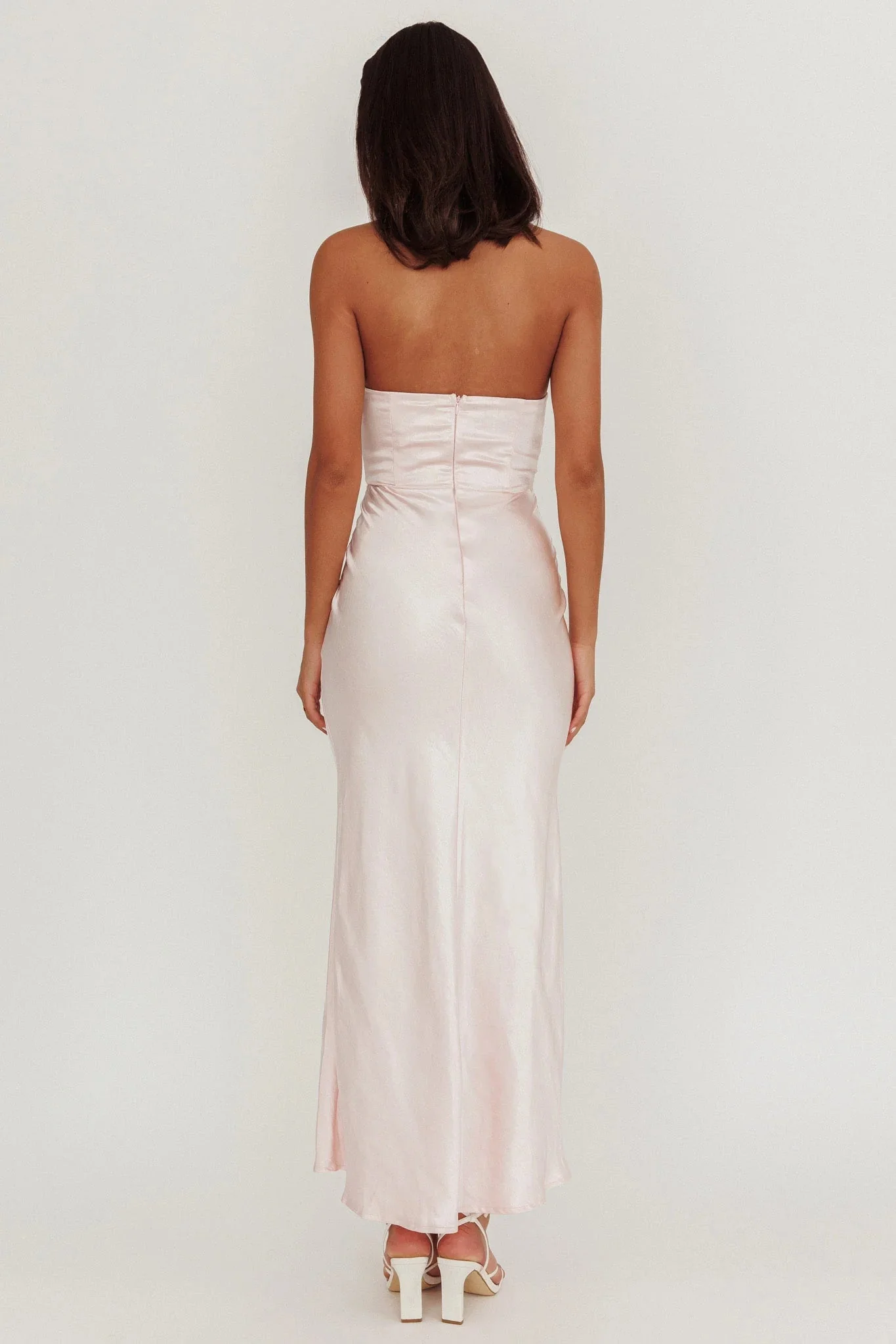 City Of Stars Strapless Maxi Dress Baby Pink