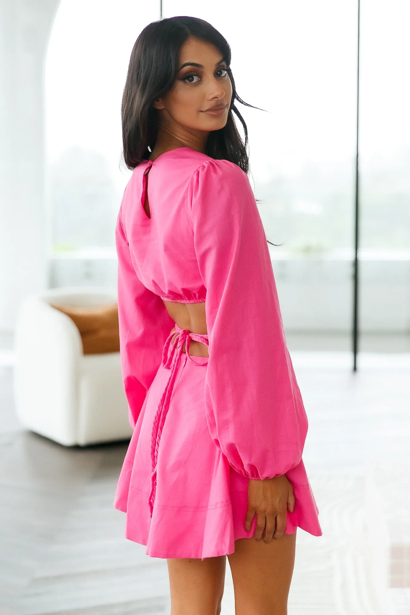 Hottest Tea Dress Hot Pink