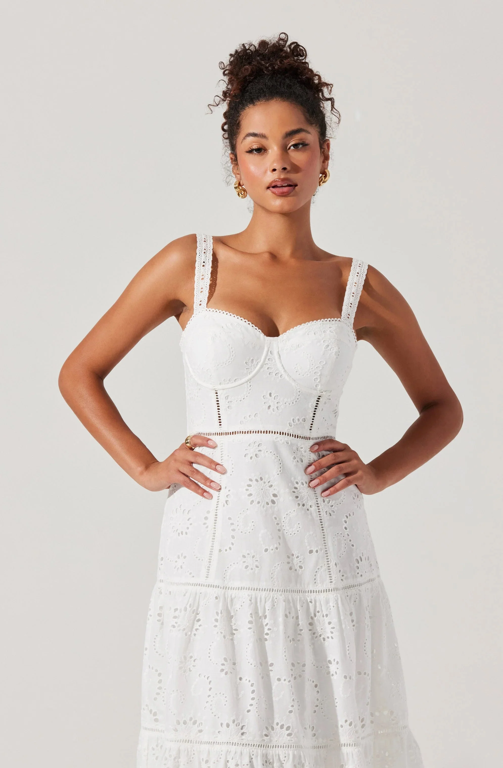 Pellagia Eyelet Midi Dress