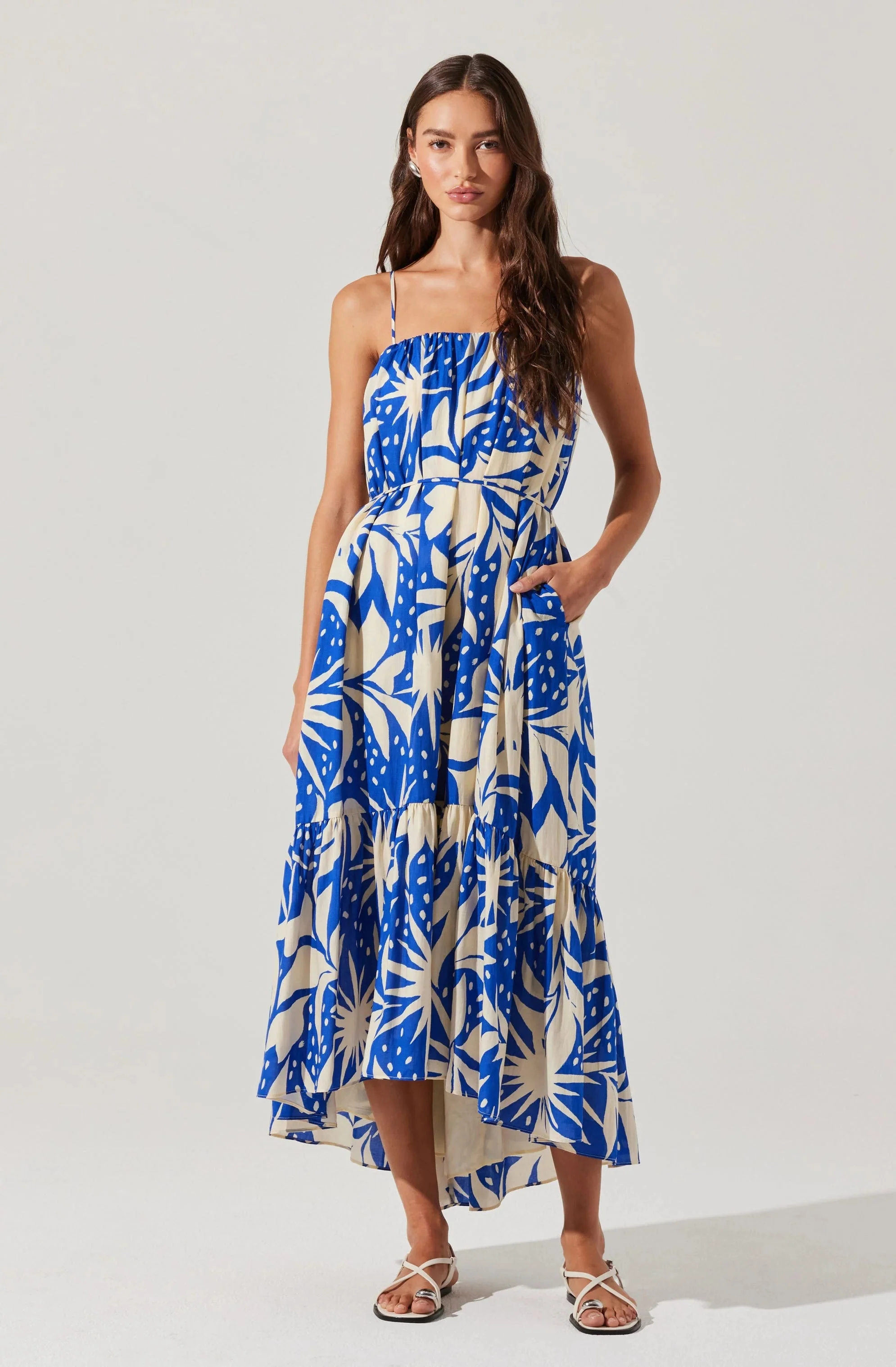 Sarina Linen-Blend Maxi Dress