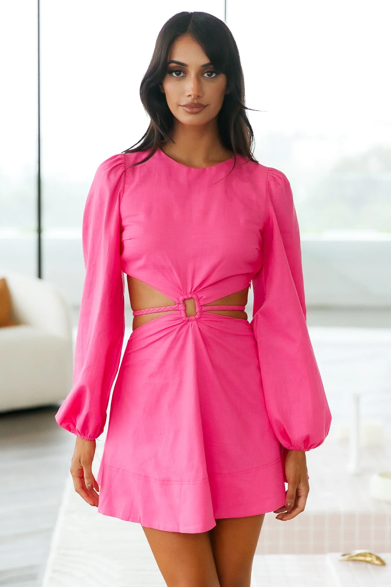 Hottest Tea Dress Hot Pink