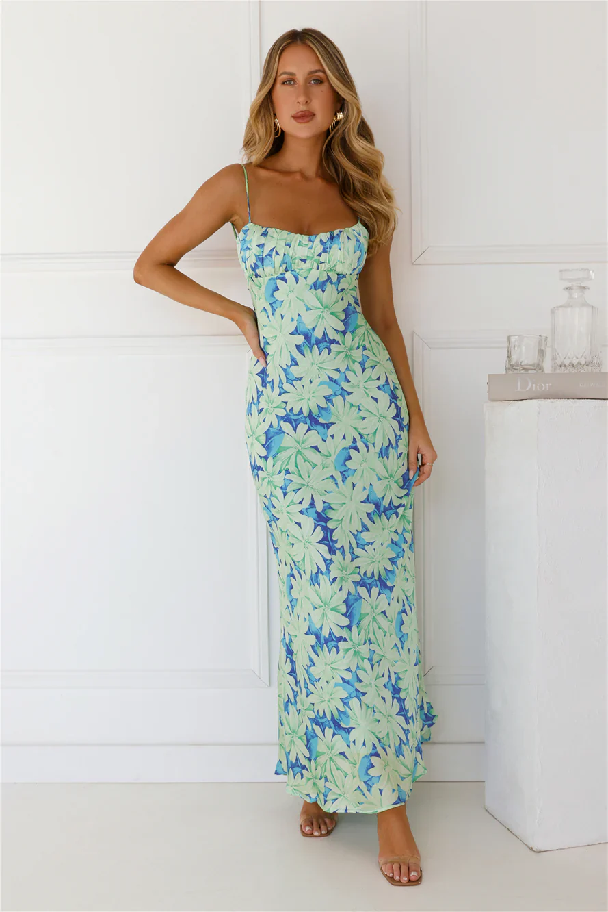 Irresistible Allure Maxi Dress Blue