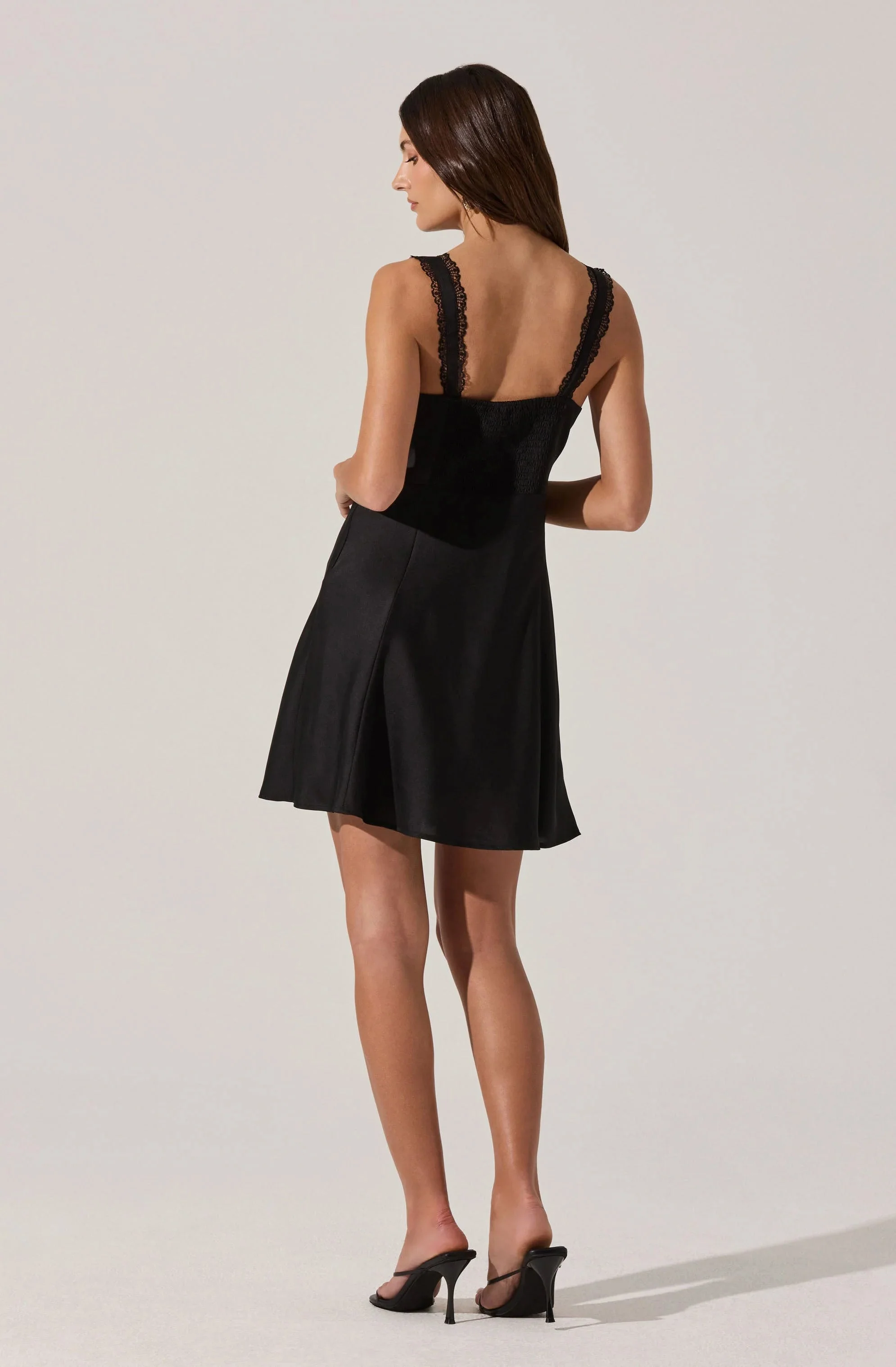 Alva Lace Trim Mini Dress