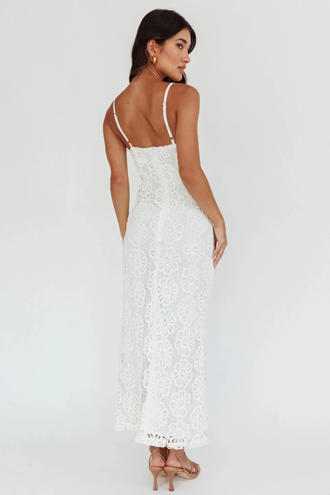 Spark Joy Floral Crochet Overlay White