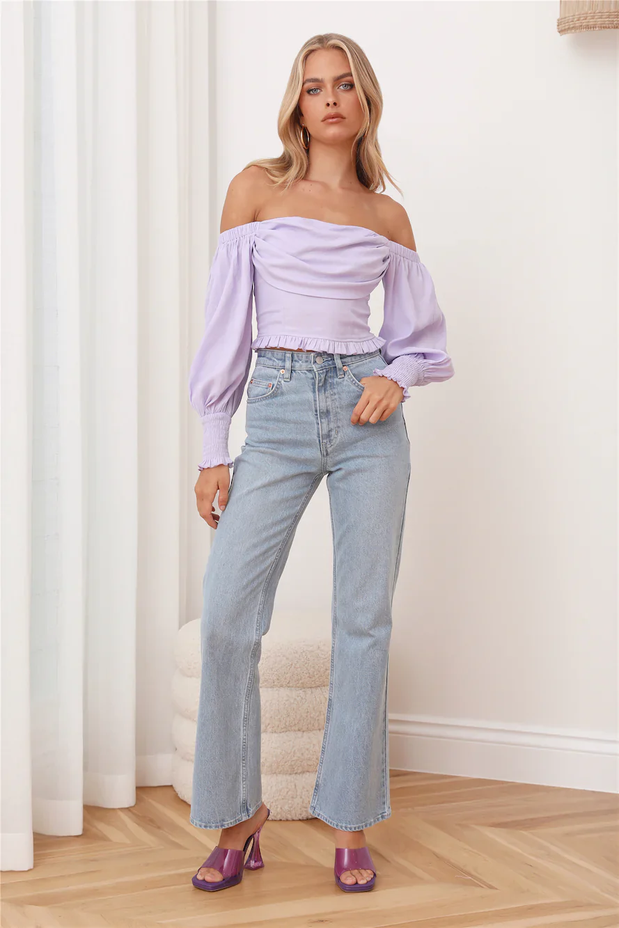 Island Stroll Crop Top Purple