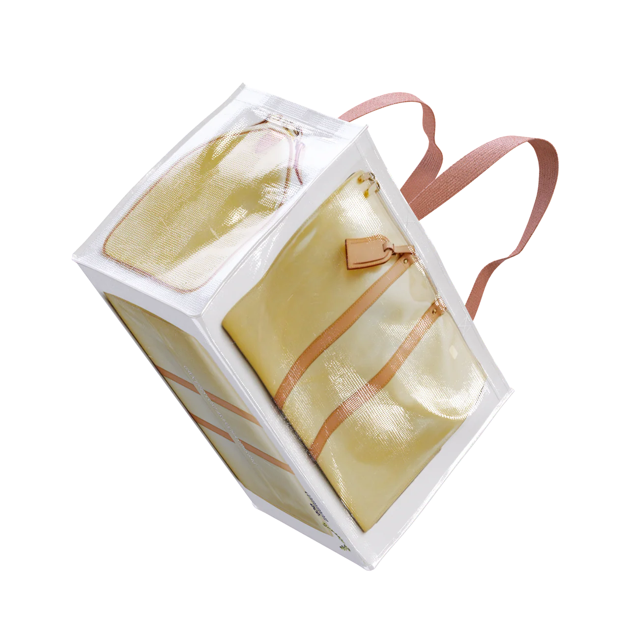 TITA ELVIE duffle Grocery Bag, yellow  canvas, large