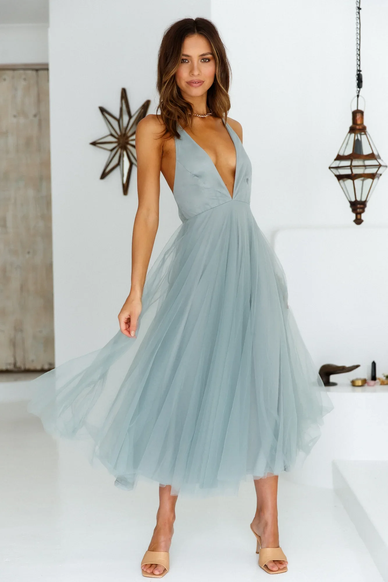 Kiss The Girl Midi Dress Sage