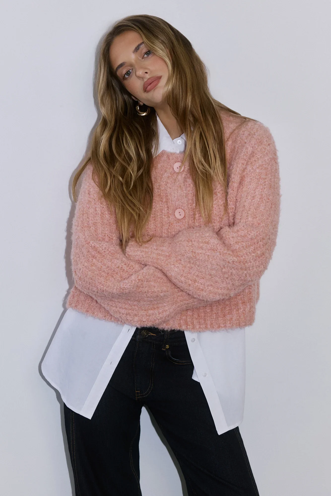 Ice Queen Knit Cardigan Pink