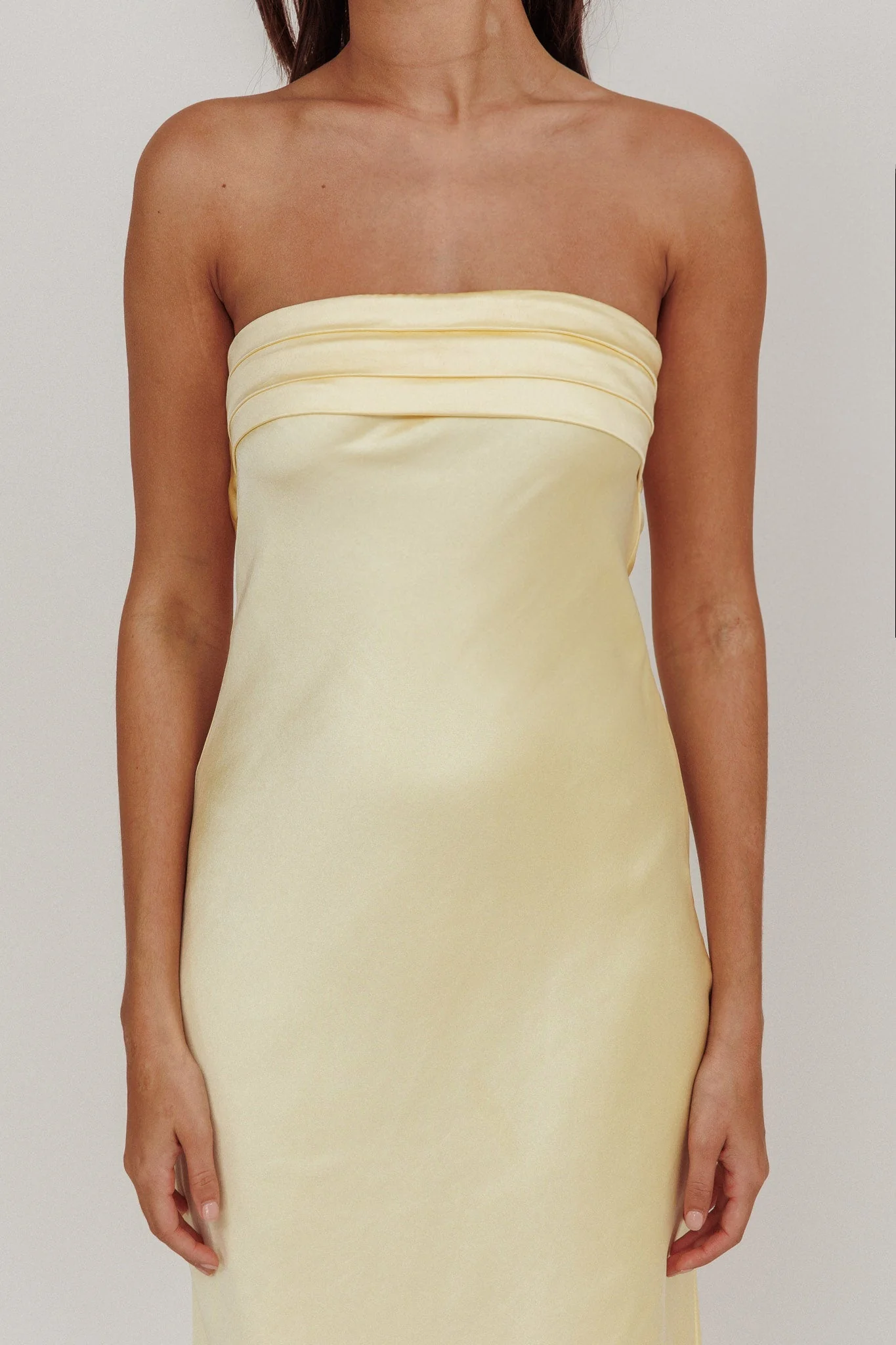 Kona Strapless Open Back Maxi Dress Butter