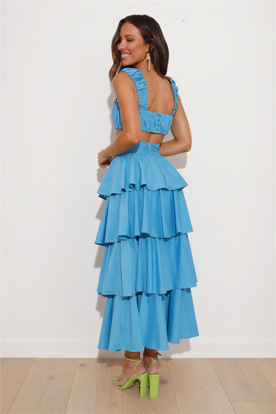 Hour To Shine Crop Top Blue