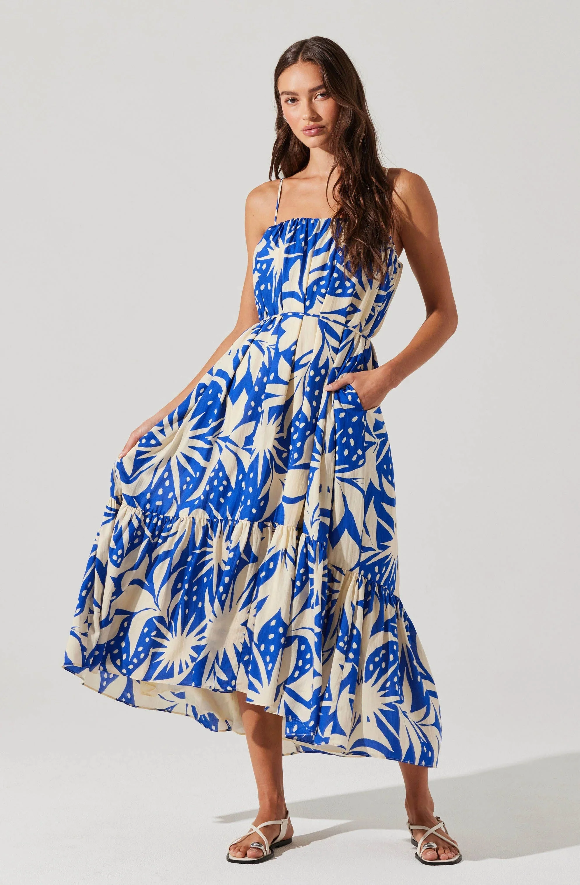 Sarina Linen-Blend Maxi Dress