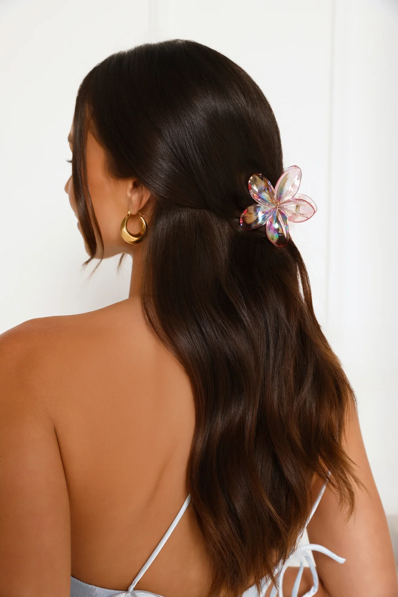 Island Girl Claw Clip Clear Pink