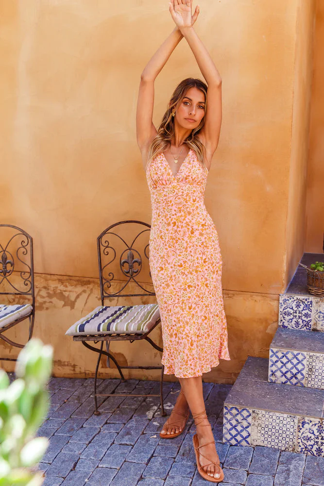 Cece Midi Dress Pink