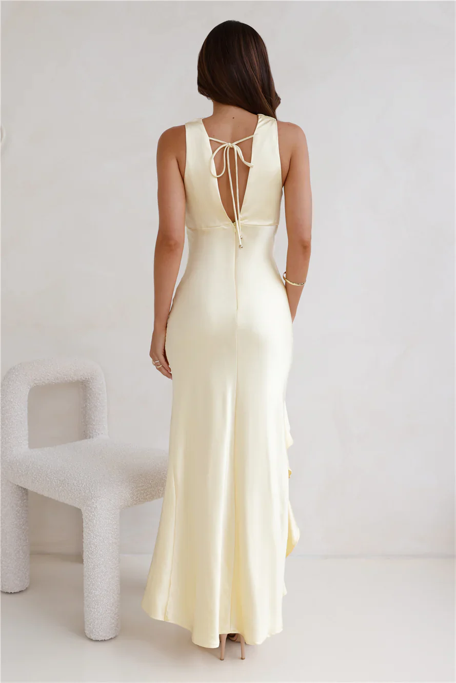 Lavish Status Maxi Dress Yellow