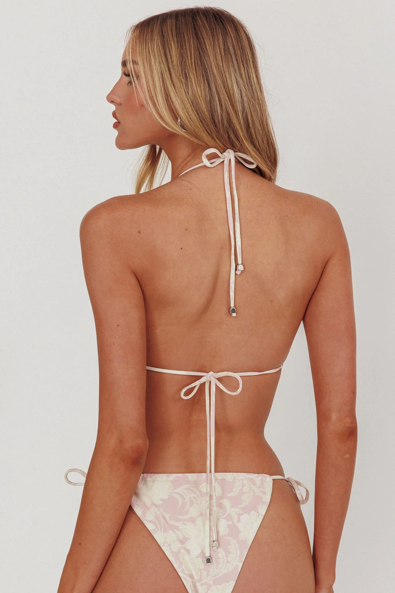 Janina Triangle String Bikini Top Paisley Floral