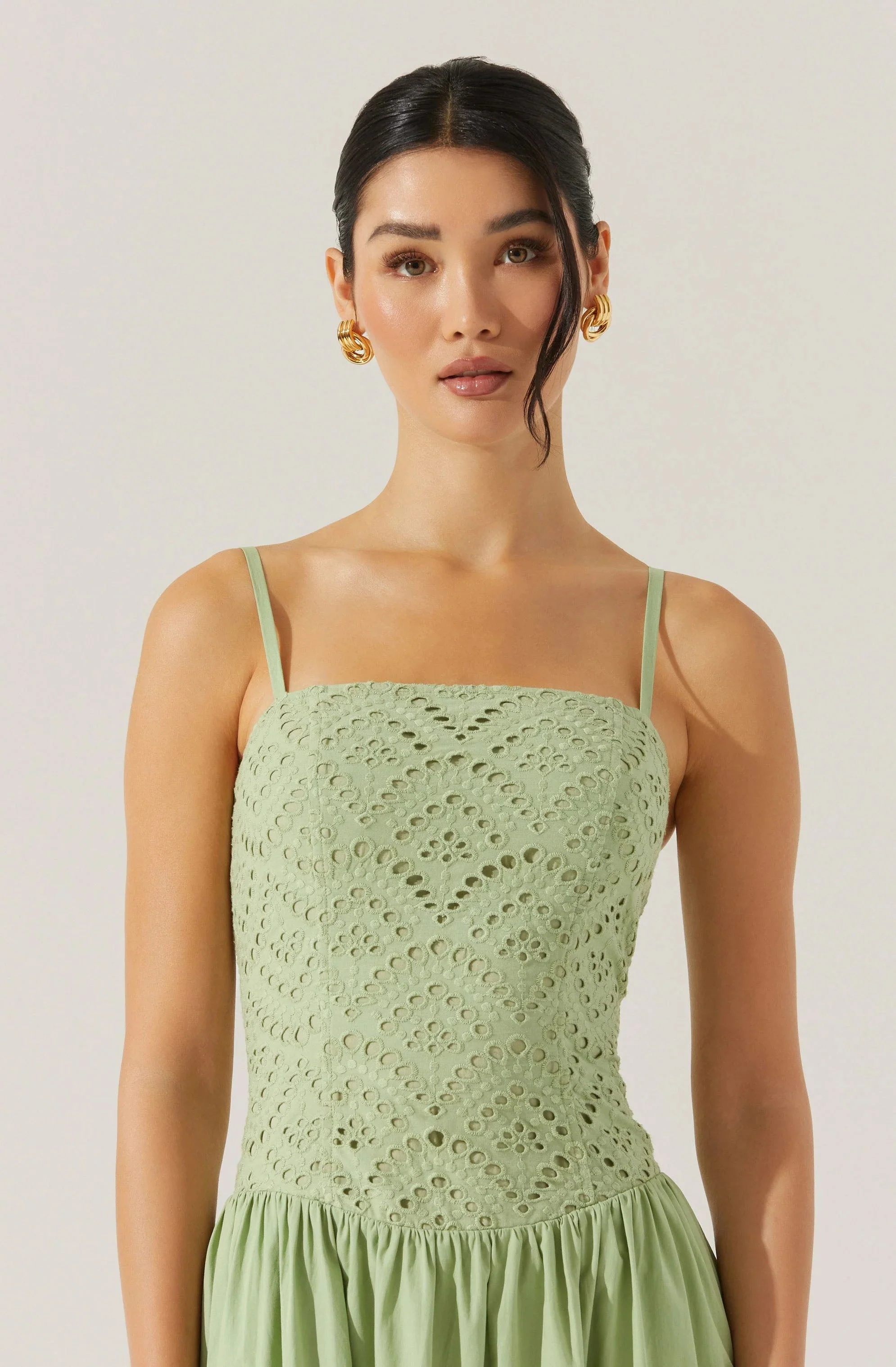 Nathalia Eyelet Midi Dress
