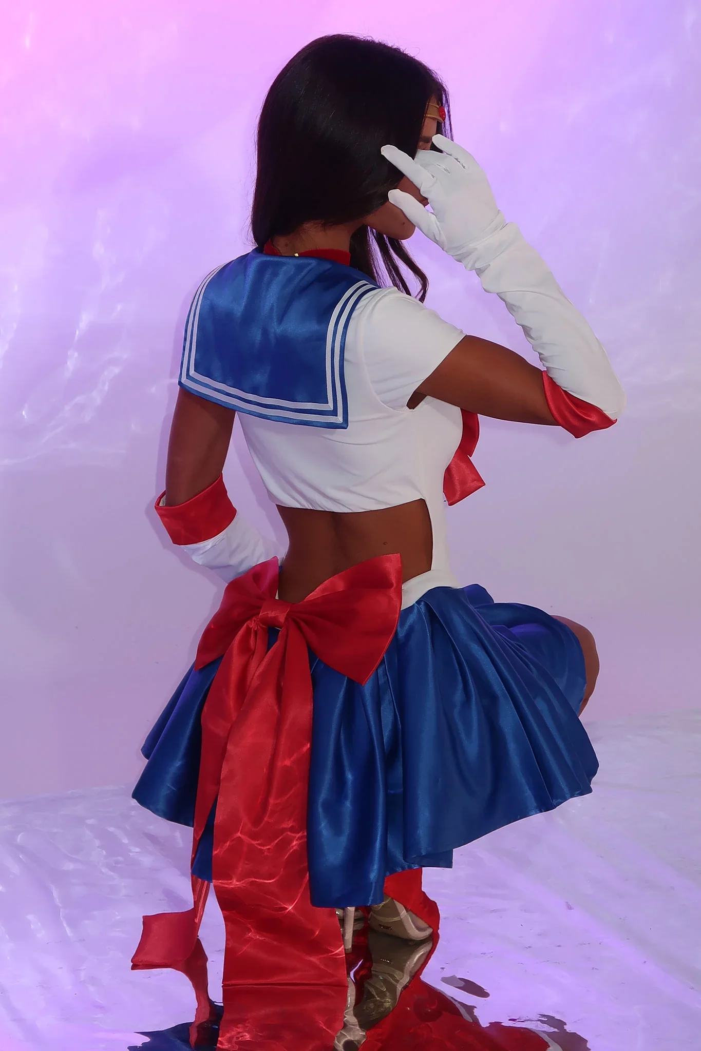 Moonlight Justice 2 Piece Set - White/Blue