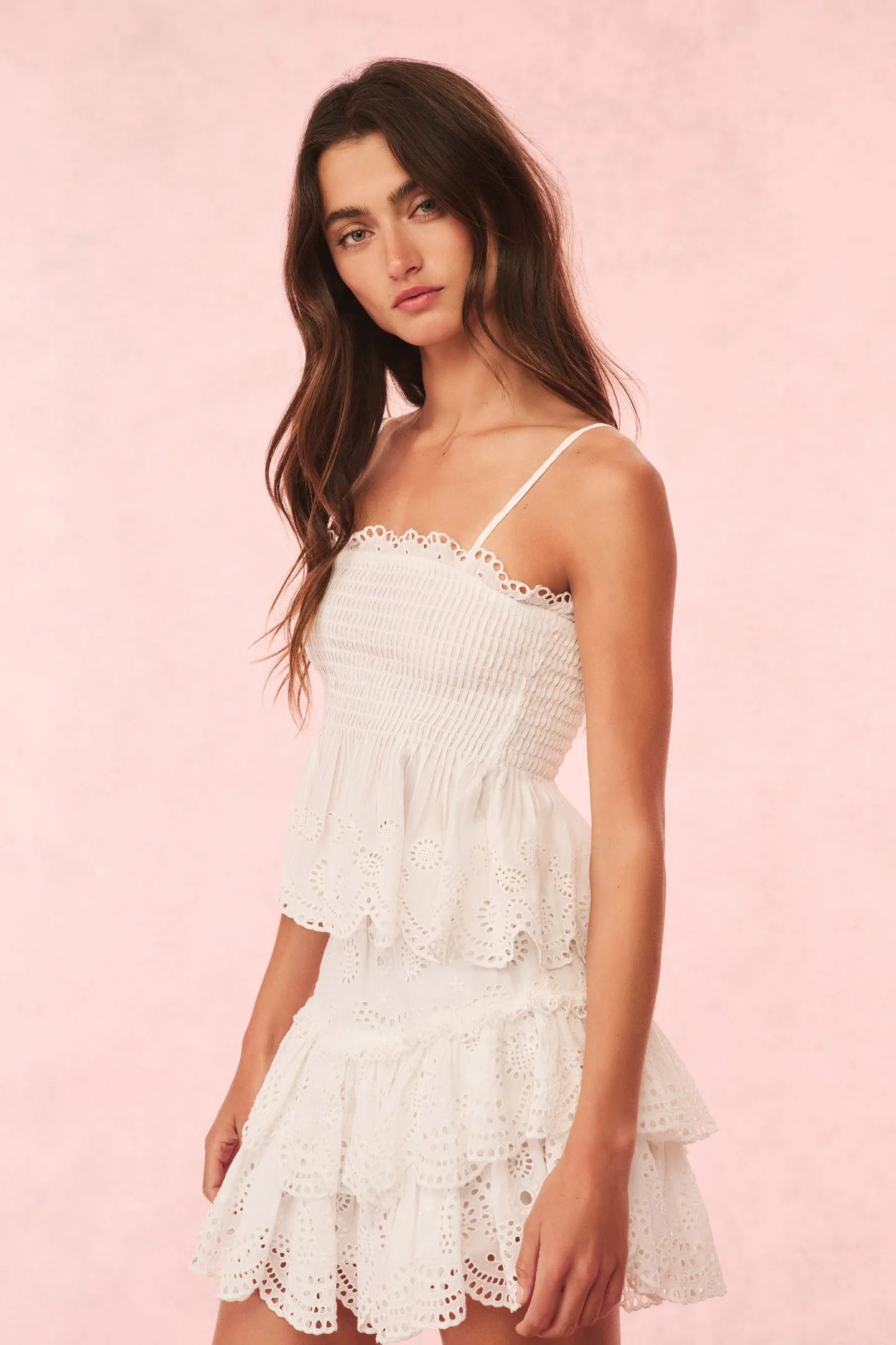 Shailo Eyelet Lace Mini Skirt