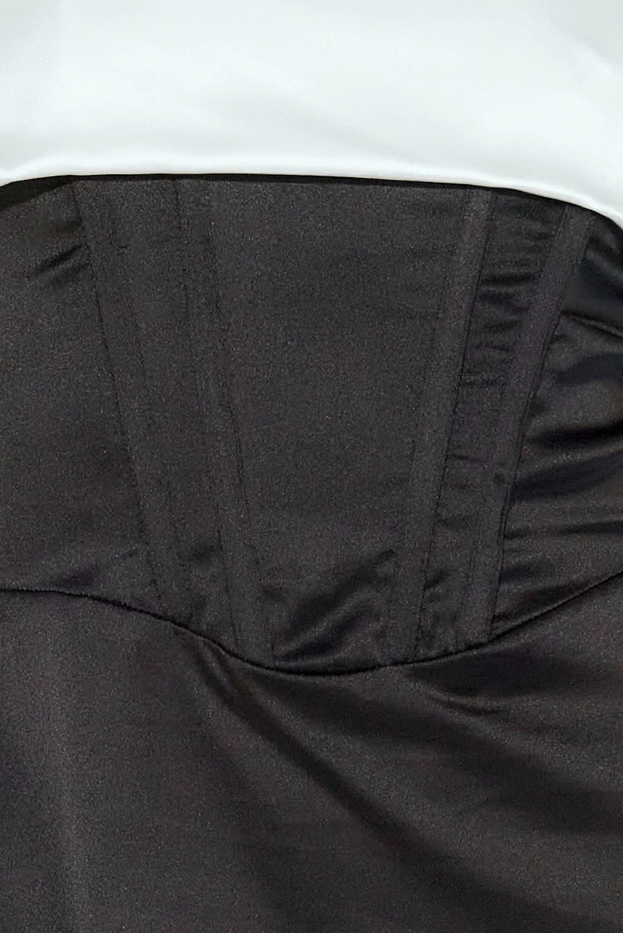 High Class Girl Satin Mini Dress Black