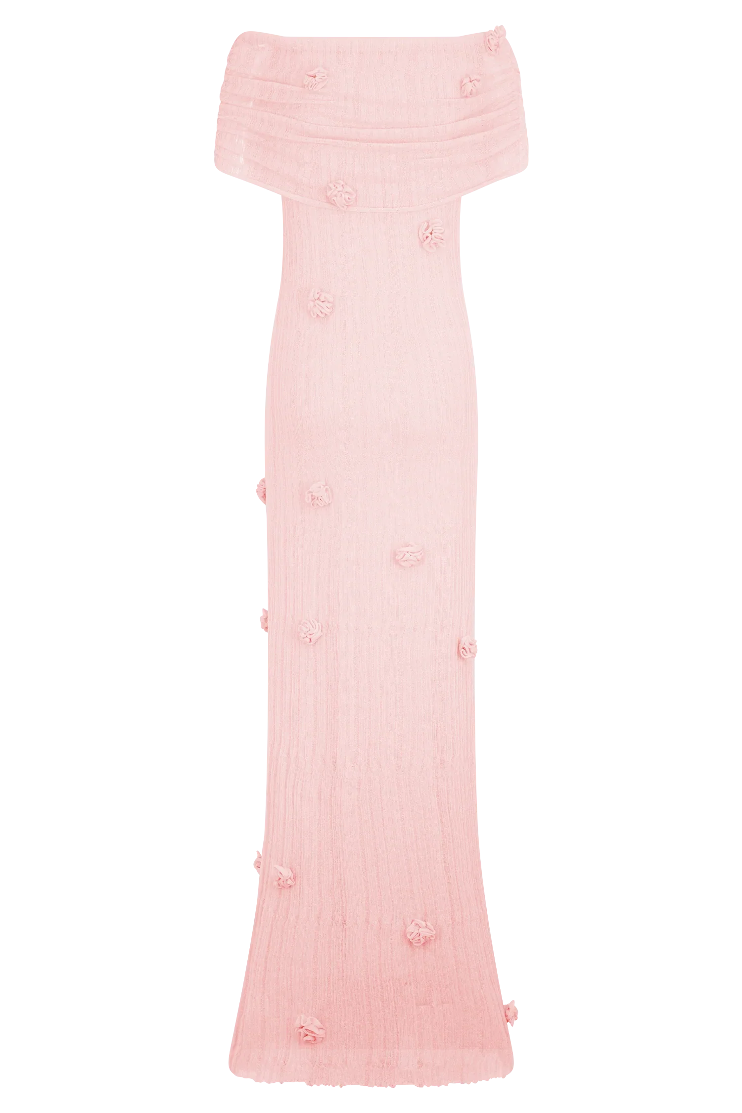 Brynn Orchid Knit Maxi Dress - Pastel Pink