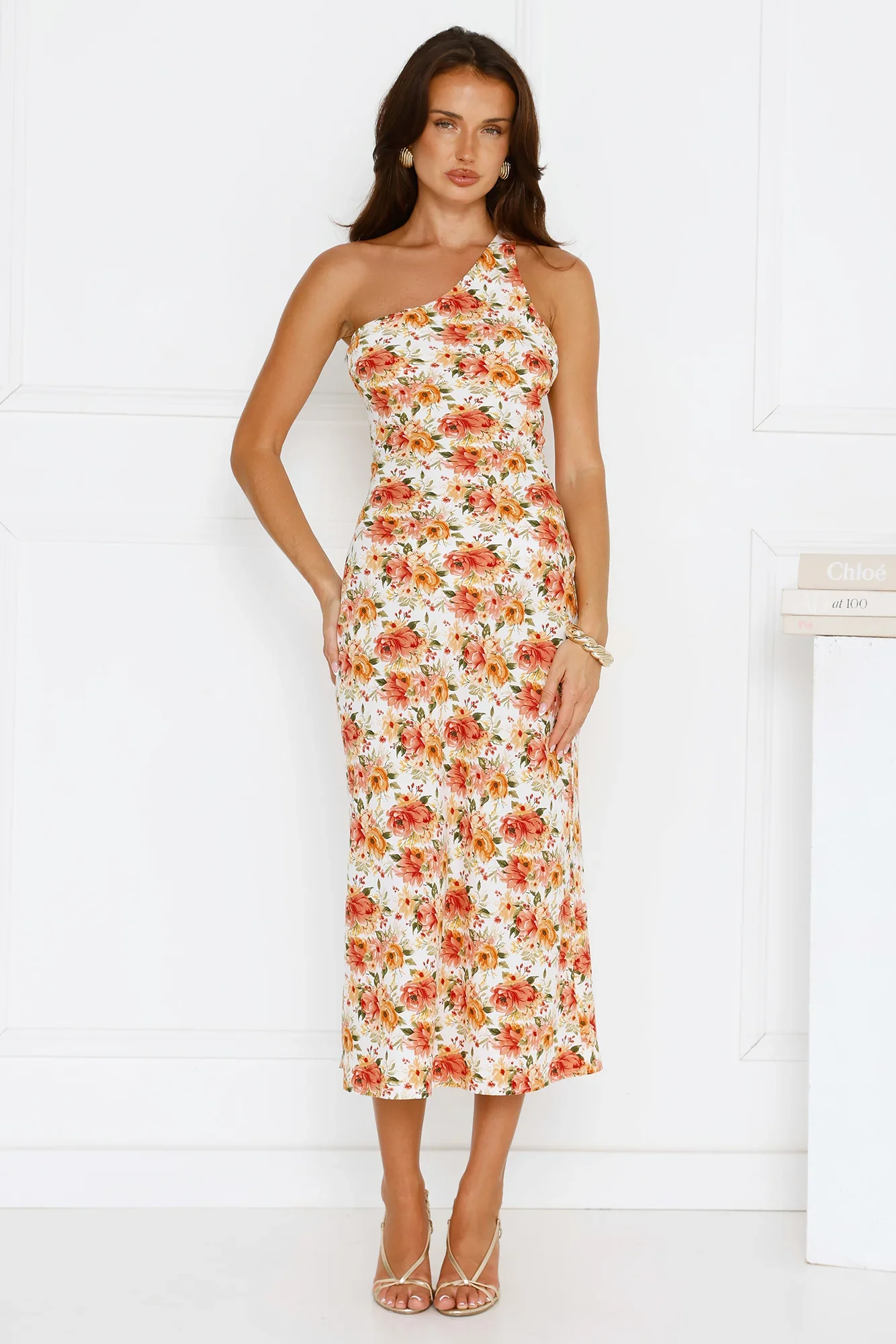 Happy Girl Era One Shoulder Midi Dress Floral