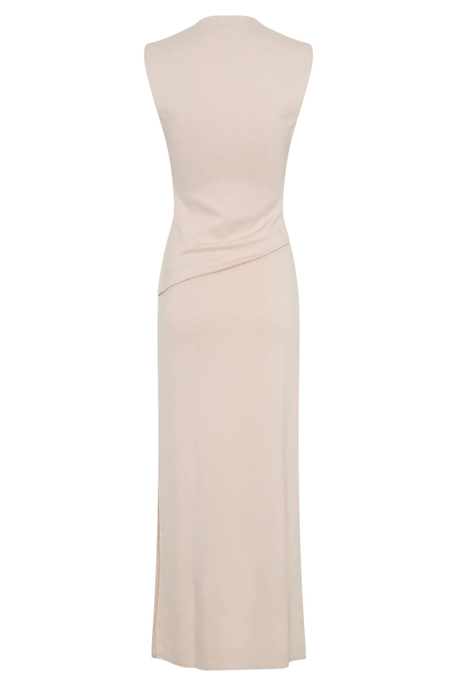 Lorelei Crepe Twist Midi Dress - Taupe