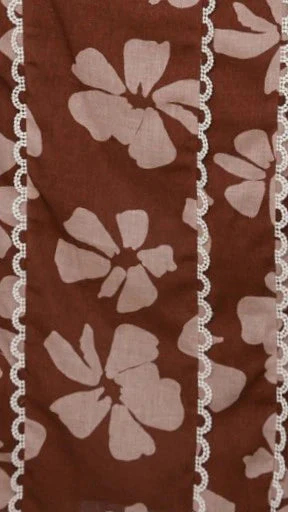 Carlia Midi Dress - Brown Daylillies