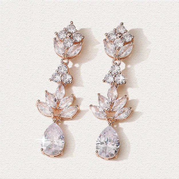 Alice CZ Drop Earrings E036