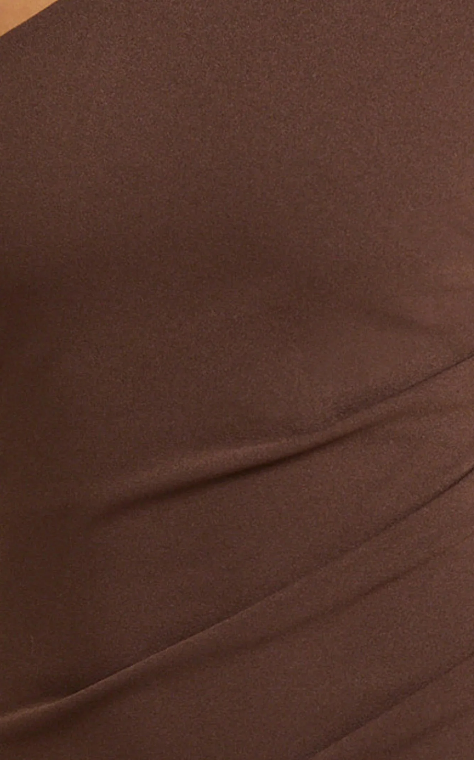 Criselda Maxi Dress One Shoulder Maxi Dress in Chocolate