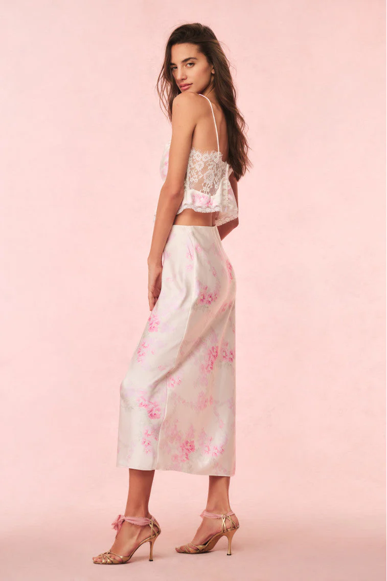 Spritely Satin Floral Cami