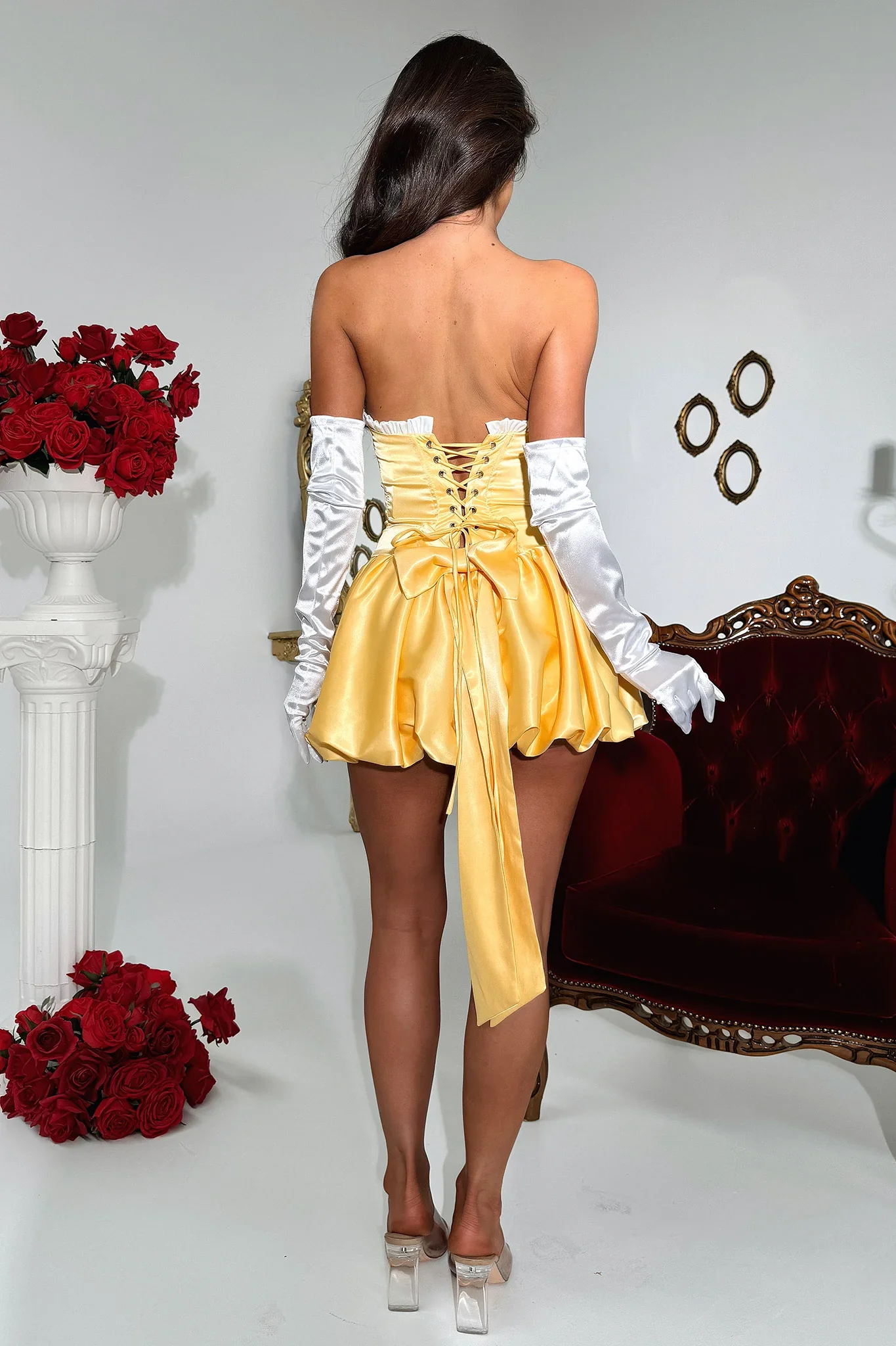 Beauty Dress - Yellow/White