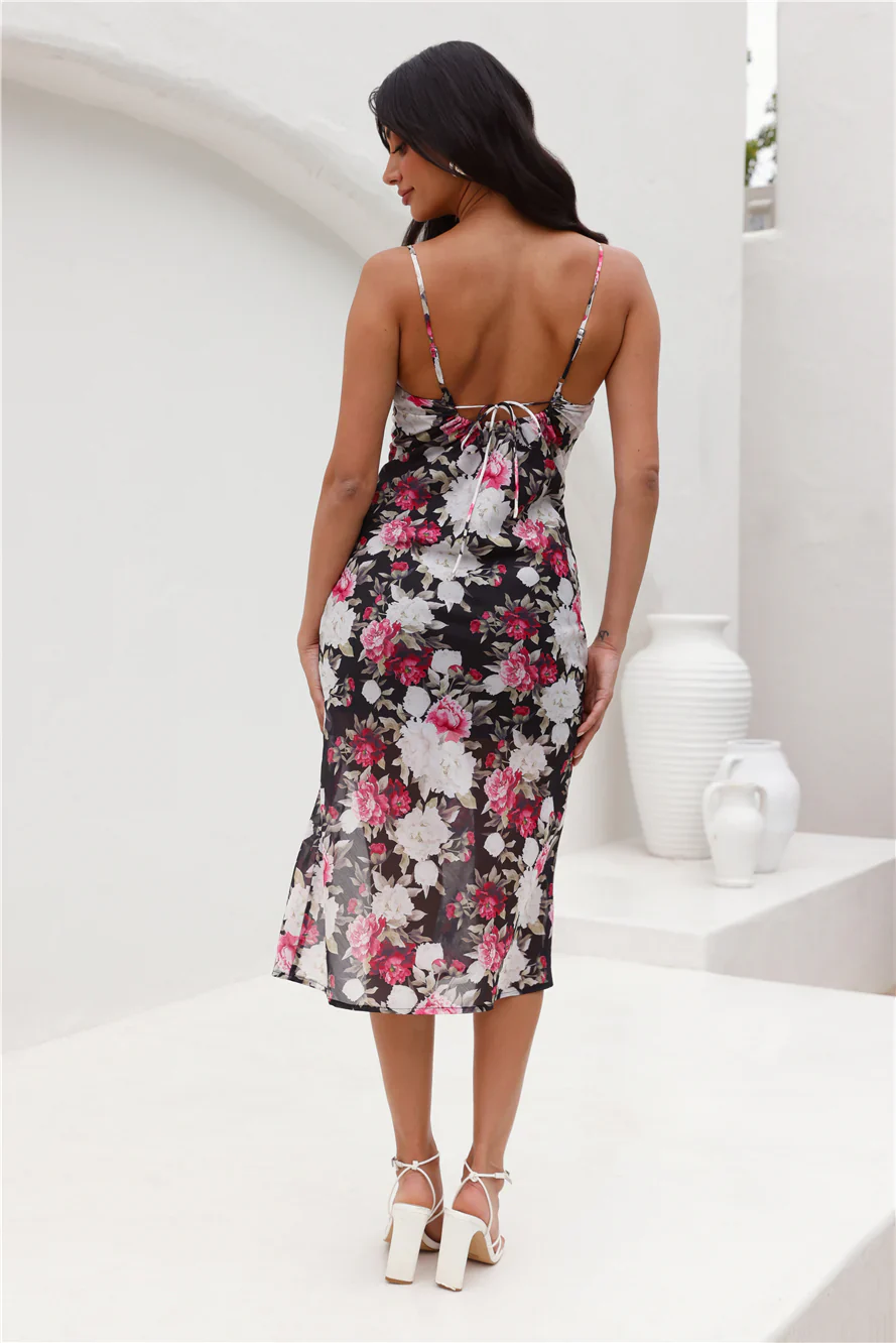 Join Together Midi Dress Black