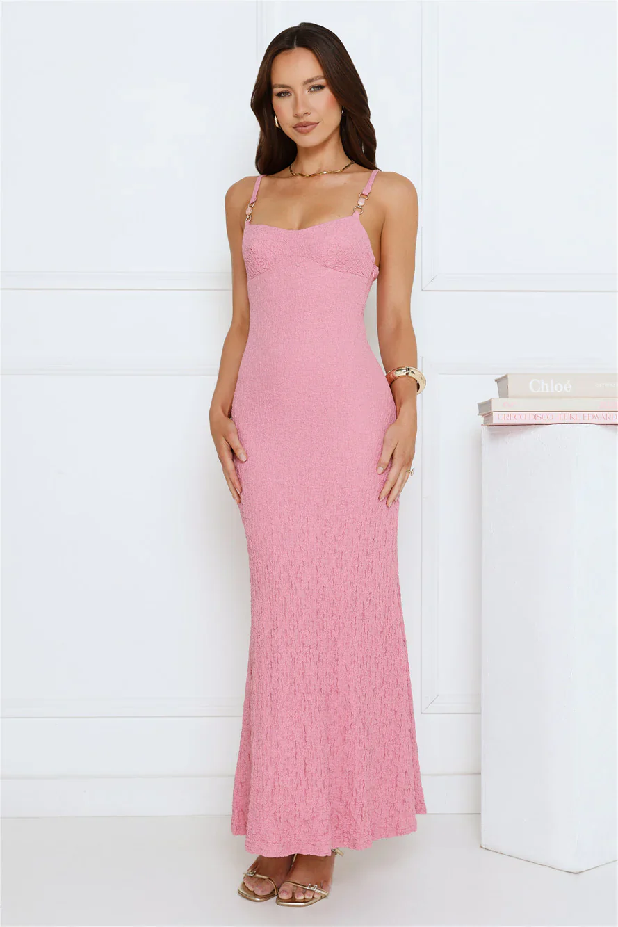 Late Night Lovers Maxi Dress Pink