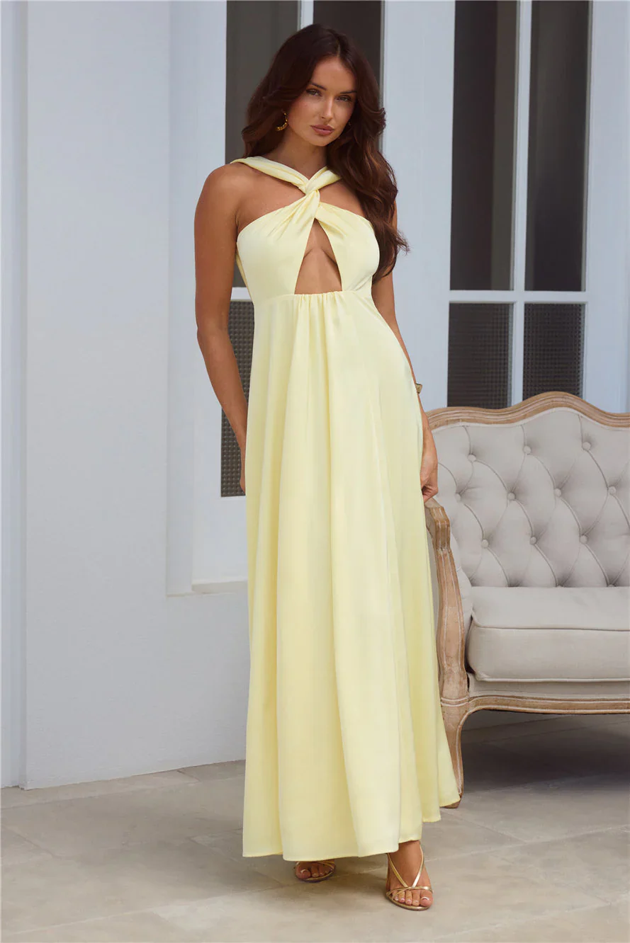 Lavish Lover Midi Dress Yellow
