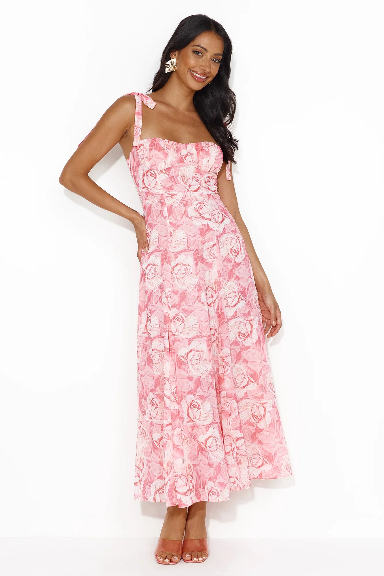 Impressive Arrival Midi Dress Pink