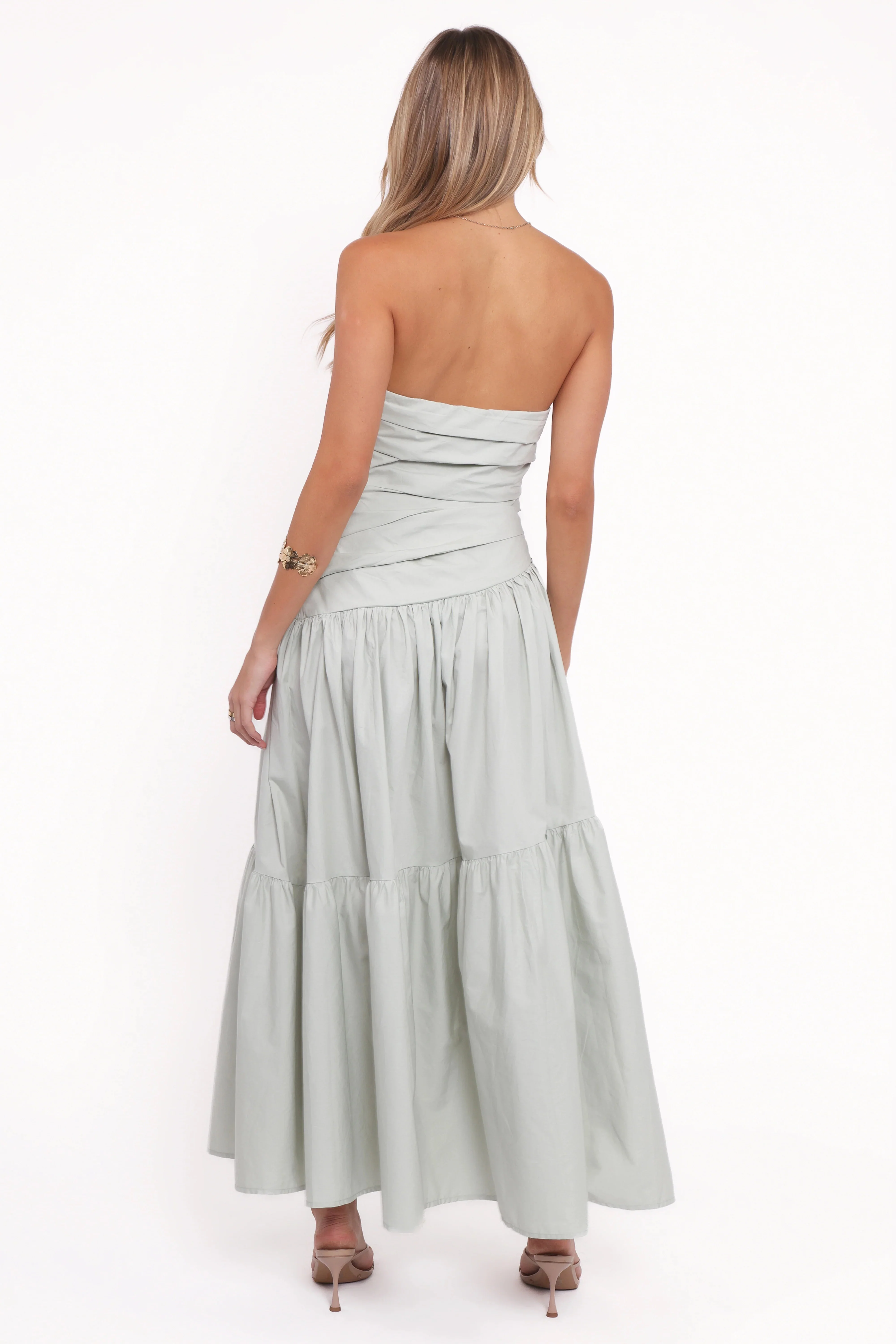 Blanche Strapless Maxi Dress - Mint