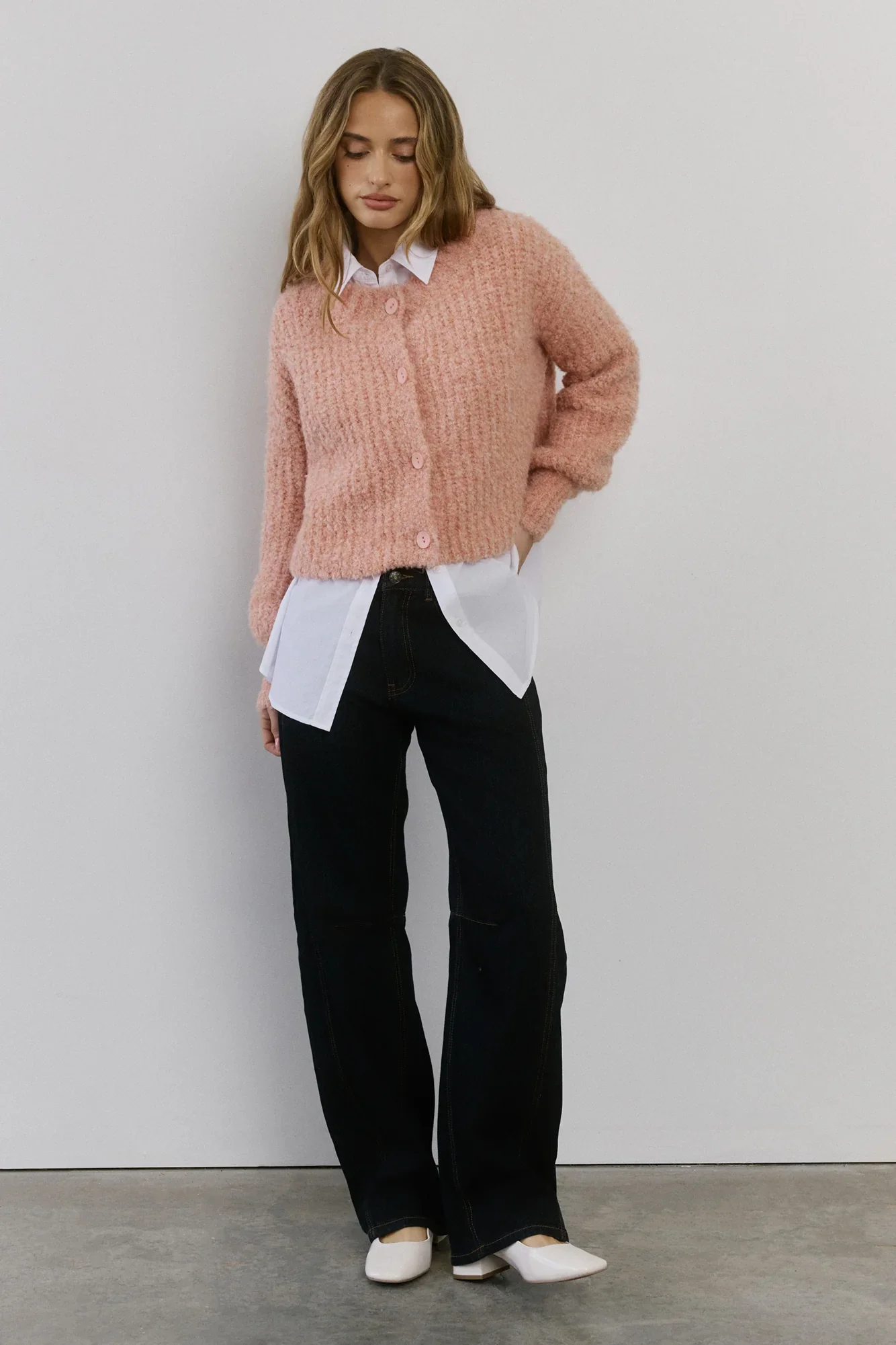 Ice Queen Knit Cardigan Pink